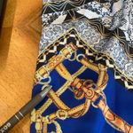 INC I.N.C Satin Blue Blouse Top Women’s XL Extra Large Sleeveless w/ Chain Detail Photo 6