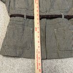 Max Mara  Womens Brown‎ Houndstooth Belted Blazer Sz 12 Career Academia Luxury Photo 7