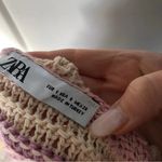ZARA NEW  Pastel Crochet Knit Tank Size Small Striped Cropped Blue Yellow Purple Photo 1