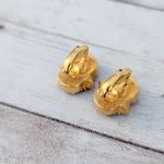 Vintage Museum of Fine Arts Boston Clip On Earrings Green, Purple, Clear Gems Photo 3