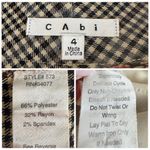 CAbi  Tailored Cuffed Slim Ankle Crop Pants #578 Brown Tan Plaid Women’s Size 4 Photo 7