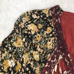 Free People  Tilda Wrap Maxi Dress Patchwork Floral Lace Red Black Size Small New Photo 6