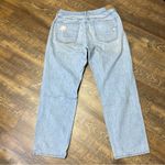 American Eagle Distressed 90s Straight Denim Jeans Womens 16 Destroyed Ripped Photo 5