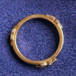 Tory Burch Serif T Black Enamel Stackable Ring size 6 Photo 4