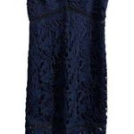 ASTR Lace Bodycon Midi Dress in Navy Blue, Size S Photo 6