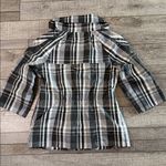 Luii Woman Black/White/Gray 3/4 Sleeve Jacket/Rain Coat with pockets. Black Size M Photo 5