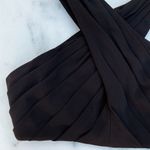 Cushnie et Ochs Bella women’s front cross black crepe crop top size 4 small Photo 2