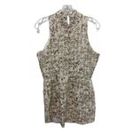 Amanda Uprichard  Marshall Mini Dress Medium Gold Beige Sequin Mock Neck Revolve Photo 8