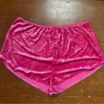 Pink Velvet Sleep Shorts with Bow Size XL Photo 0