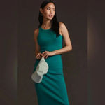 MOTHER Chin Ups Midi Dress Ribbed Tank in Move It Cadmium Green Size XS Photo 2