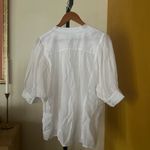 Madewell Embroidered Puff-Sleeve Band-Collar Shirt White Blouse Top NWT Size 14 Photo 4