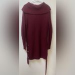 knee length dress wine color is a little thick fabric size XL Red Photo 7