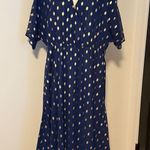 Bloomchic Navy Blue with Gold Dots Maxi Dress Photo 0