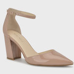 Nine West  Nude Block Heels Pointed Toe Photo 0