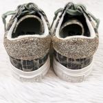 Very G Mint Leopard Gold Glitter Star Lace Up Sneakers 6.5 Photo 7