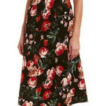 Anthropologie NEW  Foxiedox Autumnal Slip Dress  Size Small Petite Black Floral Photo 0
