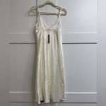 SKIMS  Woven Shine Lace Long Dress in Ivory, Size Large Photo 2