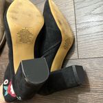 EXPRESS  Women’s 7 Black Faux Suede Boho Embroidered Booties Photo 3