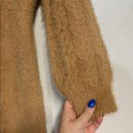 Strut & Bolt  SOFT FUZZY SWEATER DRESS BUTTON DOWN DIAMOND BUTTONS LARGE TAN Photo 5