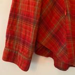 Royal Robbins Red Plaid Button Down Shirt Gorpcore Outdoor Women's size Large Photo 3