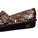 Alegria EUC  Leather Mary Janes Metallic Size 9 Photo 2