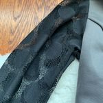 Grey Long Sleeve Deep V Polka Dot Bodycon Dress Gray Size M Photo 2