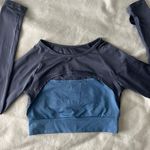 Long Sleeve Workout Top Blue Size XS Photo 0