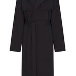 SKIMS  Boyfriend Fleece Oversized Trench Coat Onyx Black Size Small NWT Photo 0
