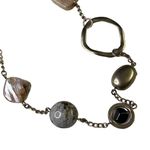 Long Silver Chain Rock Necklace Stone Metal Beads Womens Fashion Jewelry u Photo 2