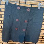 Moda  Gray Button‎ Detail Skirt Size 2 Photo 2