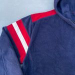 Tommy Hilfiger Vintage 90s Navy Blue Red Fleece Hoodie Zip Up Jacket Photo 3