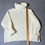 Cozy Casual  Sweater Womens S Cream Turtleneck Ribbed Chunky Pullover Sweater NEW Photo 4