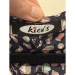 Y2K‎ Multicolor Sleeveless Ruffled Tank Top Blouse Medium Blue Beige Office Work Photo 3