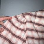 Rails  Angelica pink‎ plaid flannel mauve rose iron size M Photo 2