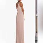 After Six  • Gown • Sleeveless Wrap Dress • Satin Maxi • 14R • Light Pink Photo 1