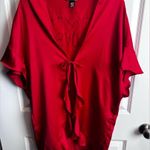 Victoria's Secret  ~Silky Soft Satin Red Kimono Robe~ Love ❤️ one size Photo 5