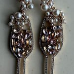 Christian Siriano jeweled champagne glass earrings White Photo 0