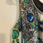 Sunny Leigh Sunny‎ Leigh women’s multicolor patterned bead neck loose tank blouse medium Photo 2