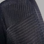 Chico's Chico’s Travelers Black Striped Ribbed Open Front Stretchy Cardigan Everyday M Photo 2