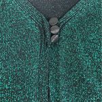 Free People Emmaline Metallic Green Cardigan Long Sleeve Goth Dark Romantic XS Photo 8