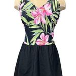 Longitude  Swimdress One Piece Swimsuit Swim Dress Tropical Floral 22W Photo 0