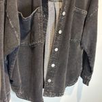 Z Supply  All Day Knit Washed Black Shirt Jacket Shacket - size Large Photo 3