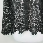 LILLY e VIOLETTA Black Floral Lace Rhinestone Embellished Jacket 38 Size Small Photo 2