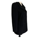 Calvin Klein Vintage 80s  Double Breasted Union Label Black Peacoat Size 8 Photo 12