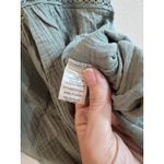 Andthewhy Revolve Lace Detailed Gauzey V Neck Blouse Top Large Sage Green NWT Photo 5