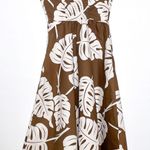 BCBG Max Azria Palm Frond Printed Strapless Dress Photo 1