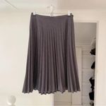 Hugo Buscati  Collection Vintage 90s Wool Pleated Midi Skirt Grey Size 8 Photo 3