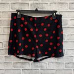 Urban Outfitters Women’s flat front black with red polka dot shorts Medium Photo 0