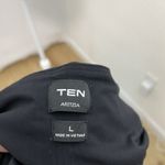 Aritzia TEN Rouched Stretch Jersey Fit and Flare Dress Black size Large Photo 8