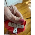 Vtg Chaus Coral Cropped Pants with Silver Zipper Accents Cuffed Cropped 16 Red Photo 3